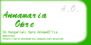 annamaria opre business card